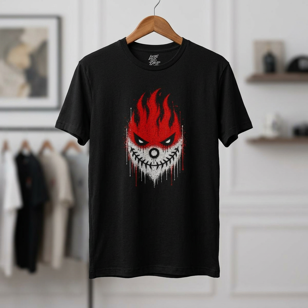 Lets Go - Fire Mouth Stitching