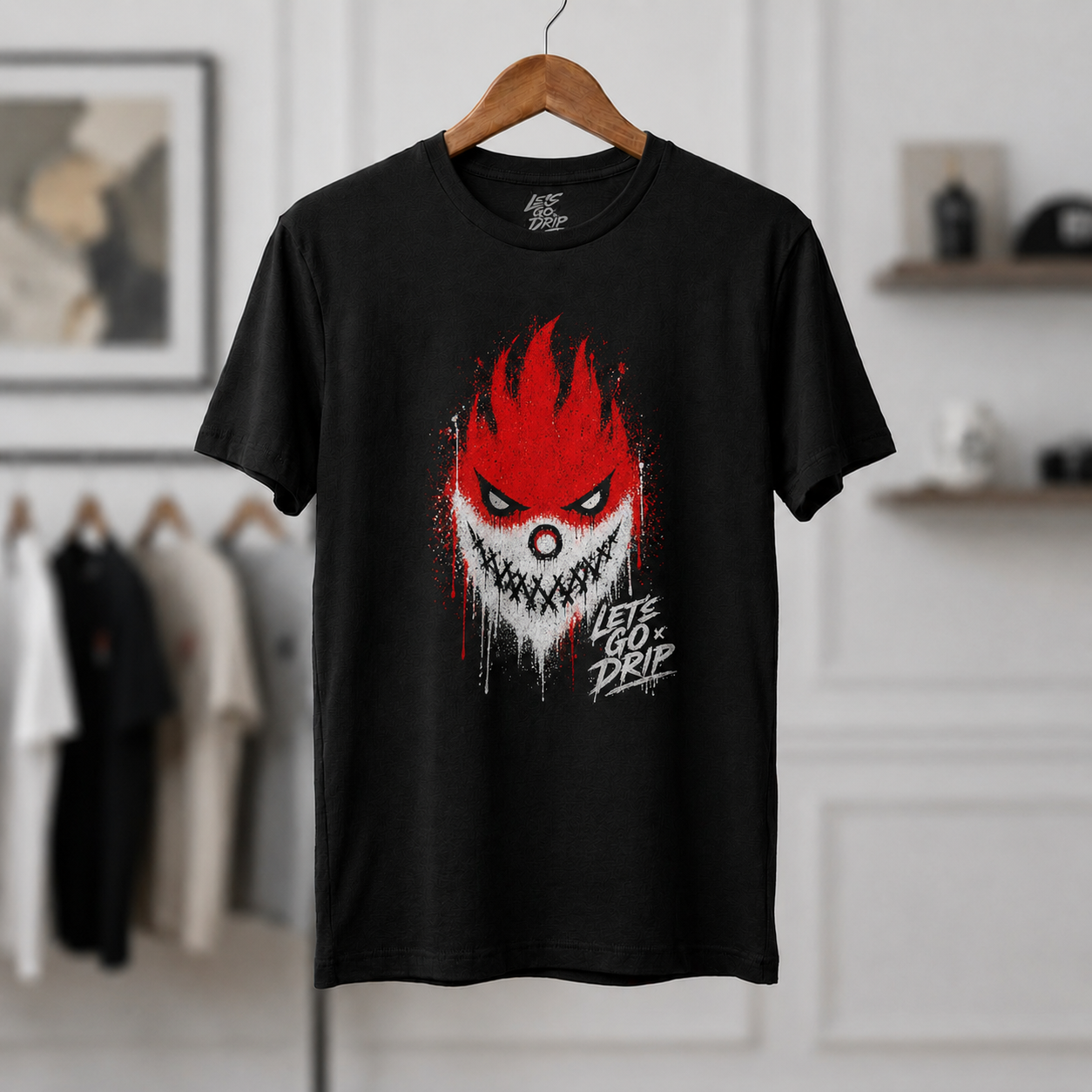 Lets Go - Fire Jagged Mouth Logo